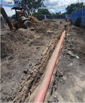 Instalación subterránea para conducción pluvial